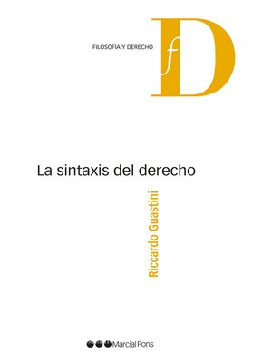 cover image of La sintaxis del derecho